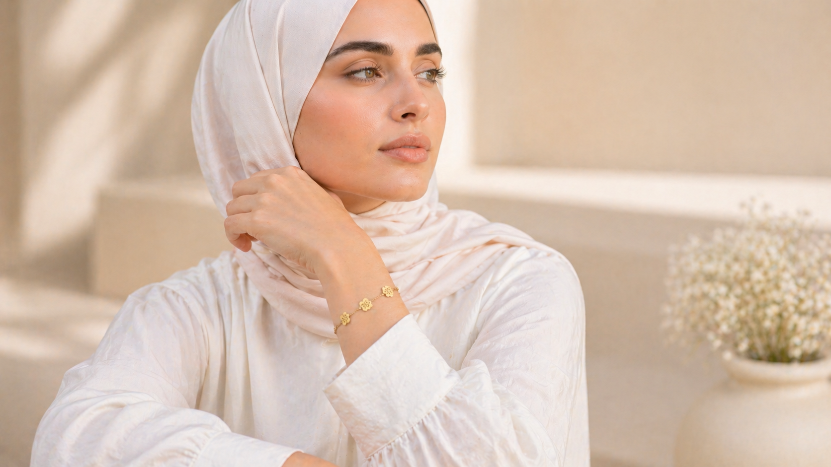 Isra Jewellery model wearing jewellery